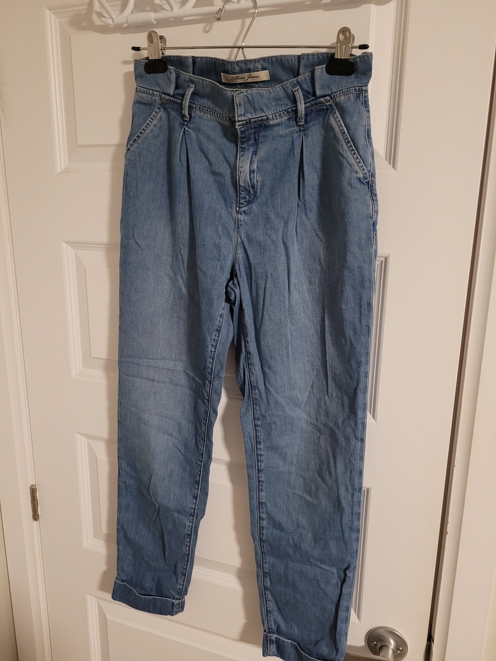 Mavi Light Blue Pleated Boyfriend Jeans